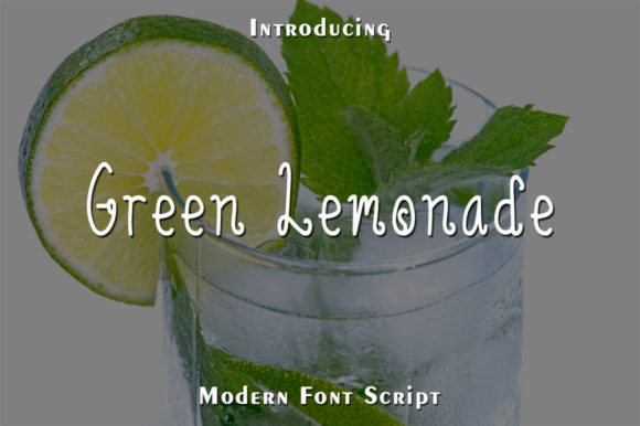 Green Lemonade: A Stylish Script Font for Web Design