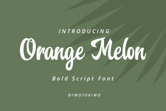 Orange Melon: A Handwritten Font for Elegant Publishing